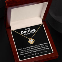 Load image into Gallery viewer, Hungry While Thinking About You - Love Knot Necklace - JustFamilyThings
