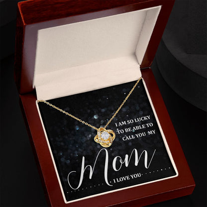 Able To Call You Mom - Love Knot Necklace - JustFamilyThings