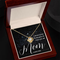 Load image into Gallery viewer, Able To Call You Mom - Love Knot Necklace - JustFamilyThings
