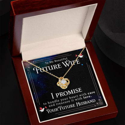 To My Future Wife - Love Knot Necklace - JustFamilyThings