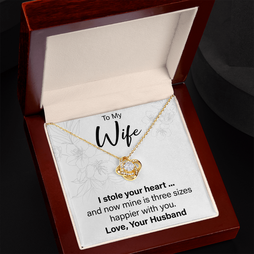 To My Wife From Husband - Love Knot Necklace - JustFamilyThings