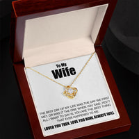 Load image into Gallery viewer, To My Wife - Best Day Of My Life - Love Knot Necklace - JustFamilyThings
