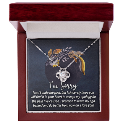 I'm Sorry I Can't Undo The Past - Love Knot Necklace - JustFamilyThings