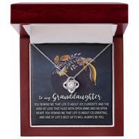 Load image into Gallery viewer, to my granddaughter - Love Knot Necklace - JustFamilyThings
