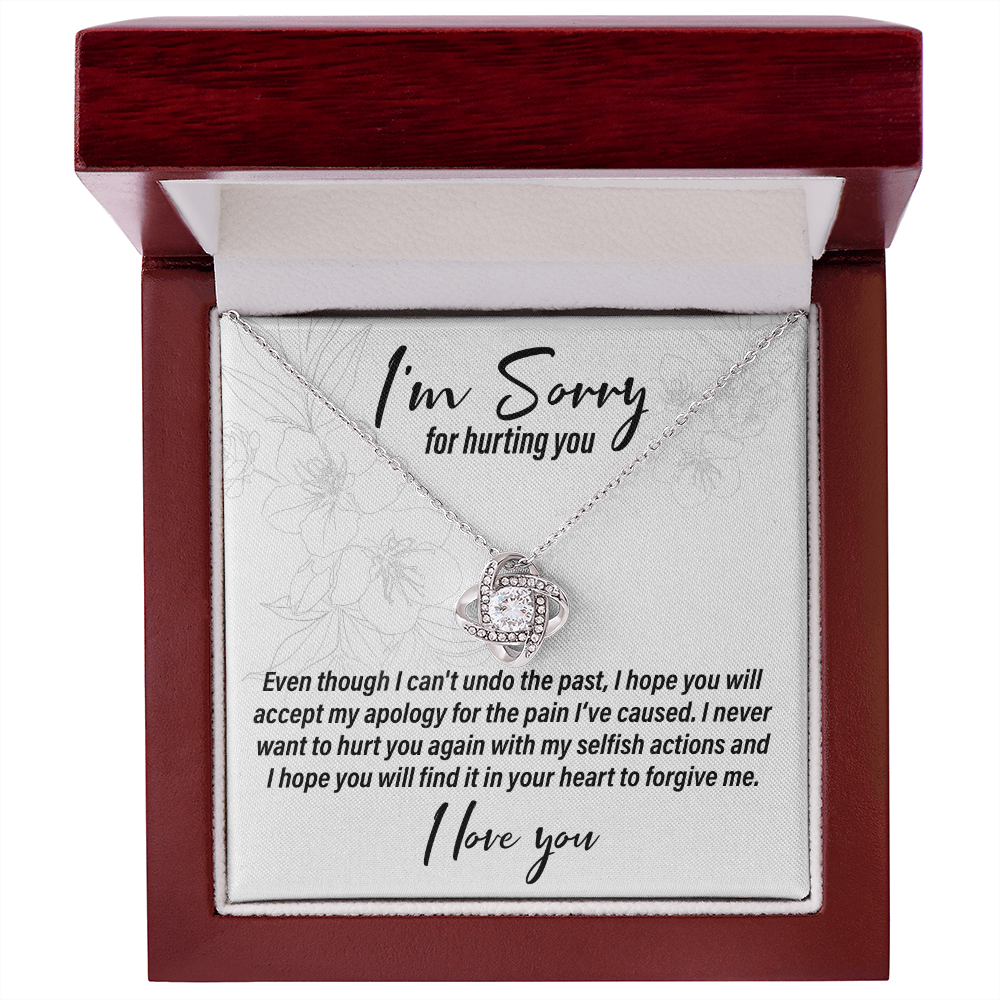 I'm Sorry For Hurting You - Love Knot Necklace - JustFamilyThings