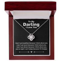 Load image into Gallery viewer, Hungry While Thinking About You - Love Knot Necklace - JustFamilyThings
