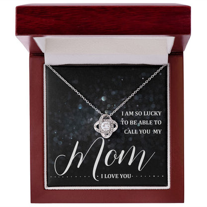 Able To Call You Mom - Love Knot Necklace - JustFamilyThings