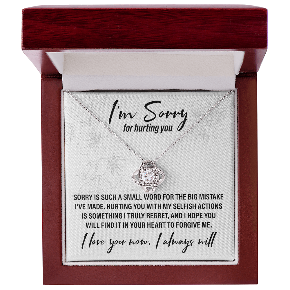 I'm Sorry For Hurting You - Love Knot Necklace - JustFamilyThings