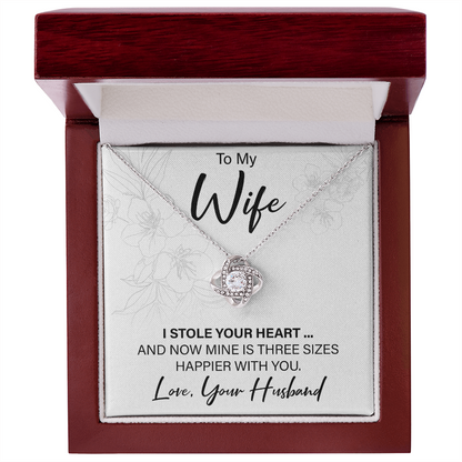 To My Wife From Husband - Love Knot Necklace - JustFamilyThings