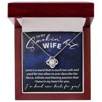 Load image into Gallery viewer, To My Smokin Hot wife - Love Knot Necklace - JustFamilyThings
