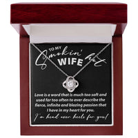Load image into Gallery viewer, To My Smokin Hot Wife - Love Knot Necklace - JustFamilyThings
