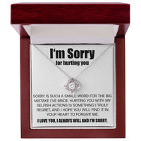 Load image into Gallery viewer, I&#39;m Sorry For Hurting You, Sorry Is Such A Small Word - Love Knot Necklace - JustFamilyThings
