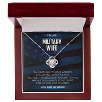Load image into Gallery viewer, Military Wife - Love Knot Necklace - JustFamilyThings
