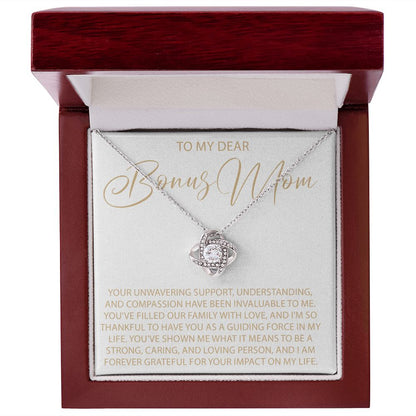To My Dear Bonus Mom - Love Knot Necklace