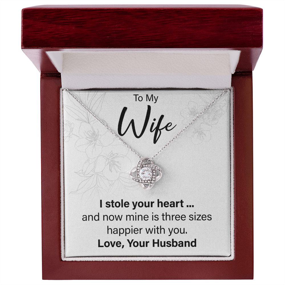 To My Wife From Husband - Love Knot Necklace - JustFamilyThings