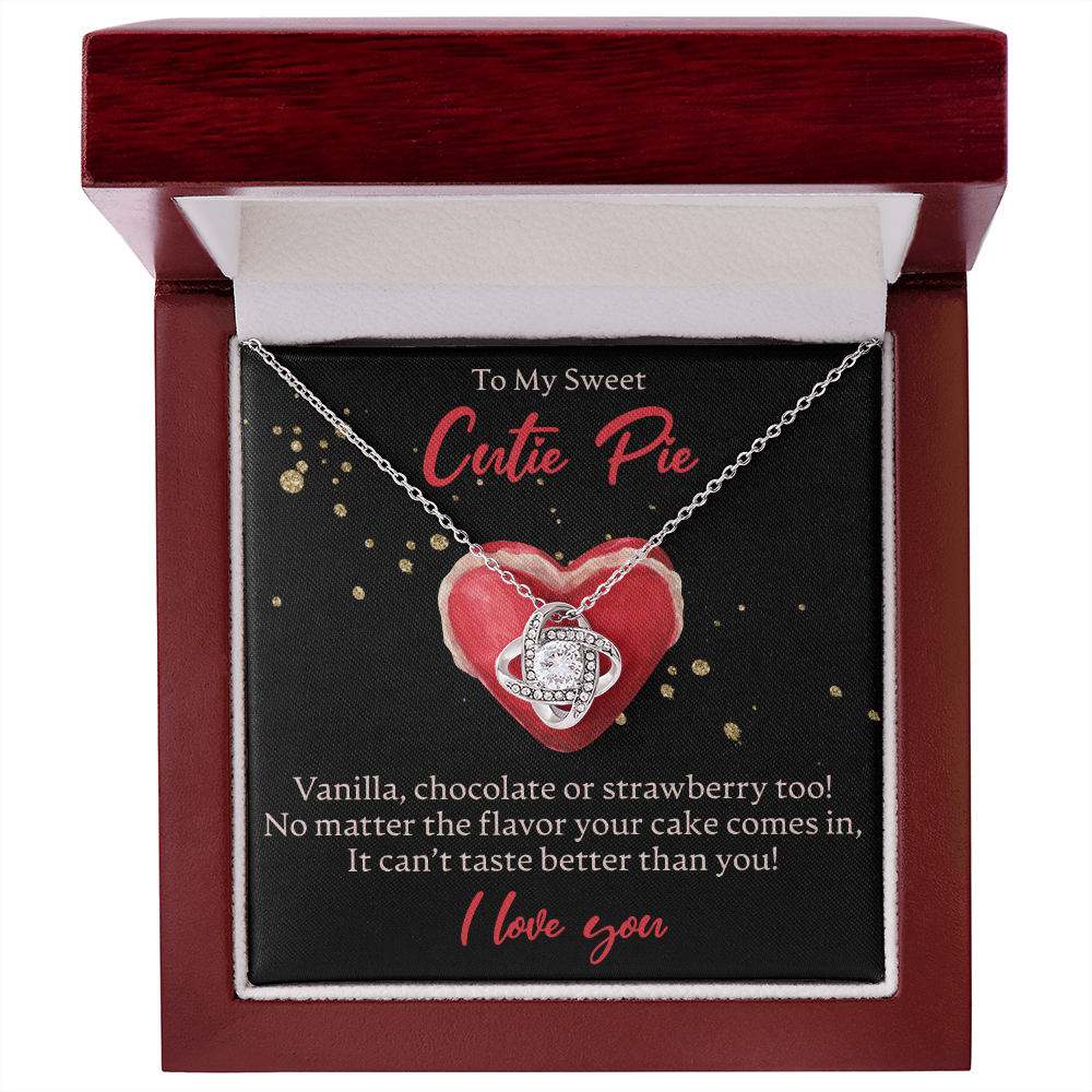 To My Sweet Cutie Pie - Love Knot Necklace - JustFamilyThings