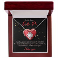 Load image into Gallery viewer, To My Sweet Cutie Pie - Love Knot Necklace - JustFamilyThings
