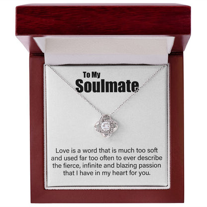 To My Soulmate - My Passion For You - Love Knot Necklace - JustFamilyThings