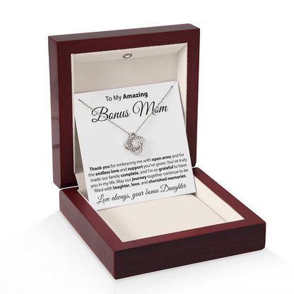To The Amazing Bonus Mom - Love Knot Necklace