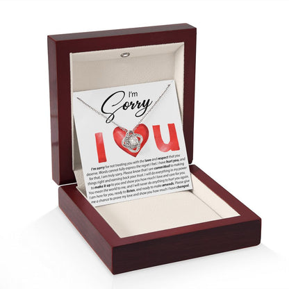 I'm Sorry, I Love You - Love Knot Necklace