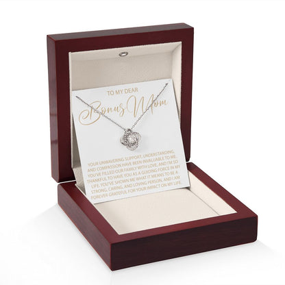 To My Dear Bonus Mom - Love Knot Necklace