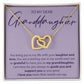 To My Dear Granddaughter - You Bring Joy To My Life - Interlocking Hearts Necklace - JustFamilyThings