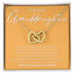 To My Dear Granddaughter - A Precious Flower - Interlocking Hearts Necklace - JustFamilyThings