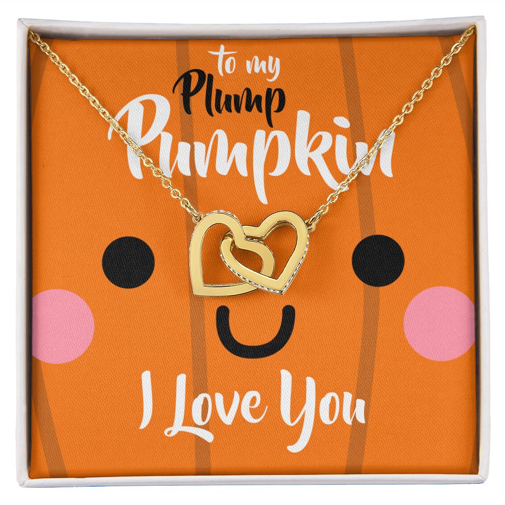 To My Plump Pumpkin, I Love You - Interlocking Hearts Necklace - JustFamilyThings