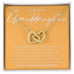 To My Dear Granddaughter - You Are A Treasure - Interlocking Hearts Necklace - JustFamilyThings