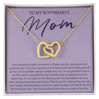 Load image into Gallery viewer, To My Boyfriends Mom - I Just Wanted to Take A Moment - Interlocking Hearts Necklace - JustFamilyThings
