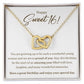 Happy Sweet 16 - Growing Up - Interlocking Hearts Necklace - JustFamilyThings