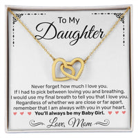Load image into Gallery viewer, To My Daughter From Mom - Interlocking Hearts Necklace - JustFamilyThings
