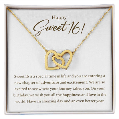 Happy Sweet 16 - Special Time - Interlocking Hearts Necklace - JustFamilyThings