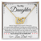 To My Daughter From Dad - Interlocking Hearts Necklace - JustFamilyThings