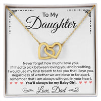 Load image into Gallery viewer, To My Daughter From Dad - Interlocking Hearts Necklace - JustFamilyThings

