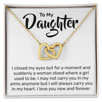 Load image into Gallery viewer, To My Daughter - Interlocking Hearts Necklace - JustFamilyThings
