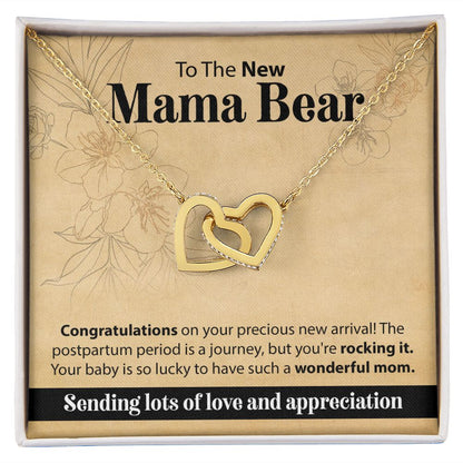 To The New Mama Bear - Interlocking Hearts Necklace