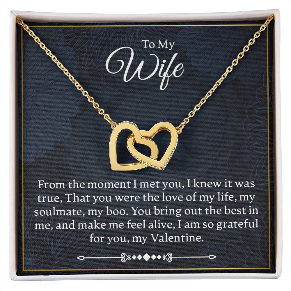 To My Wife - From The Moment I met you - Interlocking Hearts Necklace - JustFamilyThings