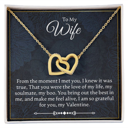 To My Wife - From The Moment I met you - Interlocking Hearts Necklace - JustFamilyThings