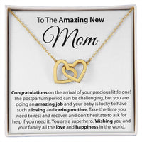 Load image into Gallery viewer, To The Amazing New Mom - Interlocking Hearts Necklace
