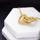 To My Dear Granddaughter - You Bring Joy To My Life - Interlocking Hearts Necklace - JustFamilyThings