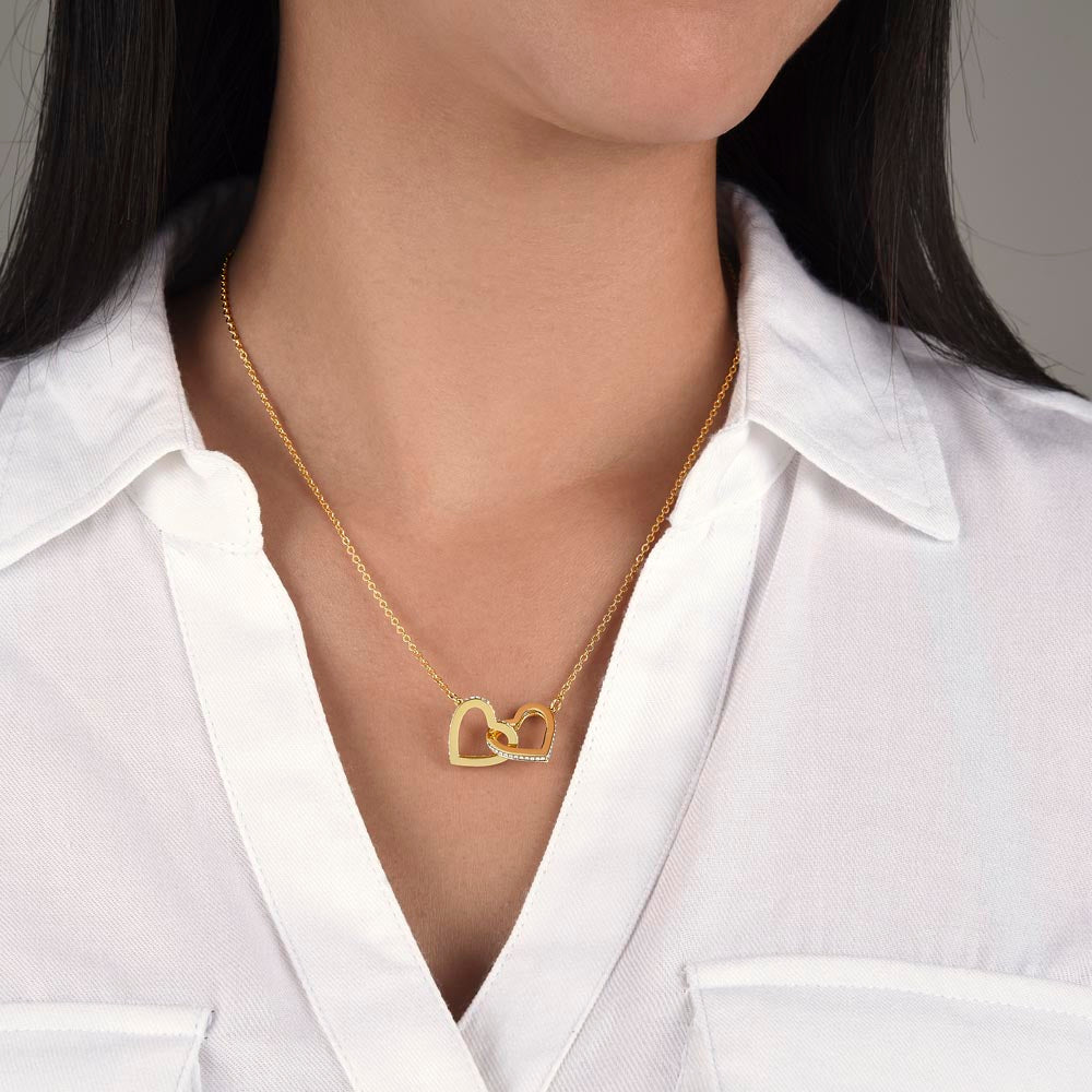 To My Forever Friend, Best Friend - Interlocking Hearts Necklace - JustFamilyThings