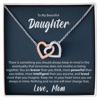Load image into Gallery viewer, To My Daughter From Mom - Interlocking Hearts Necklace - JustFamilyThings
