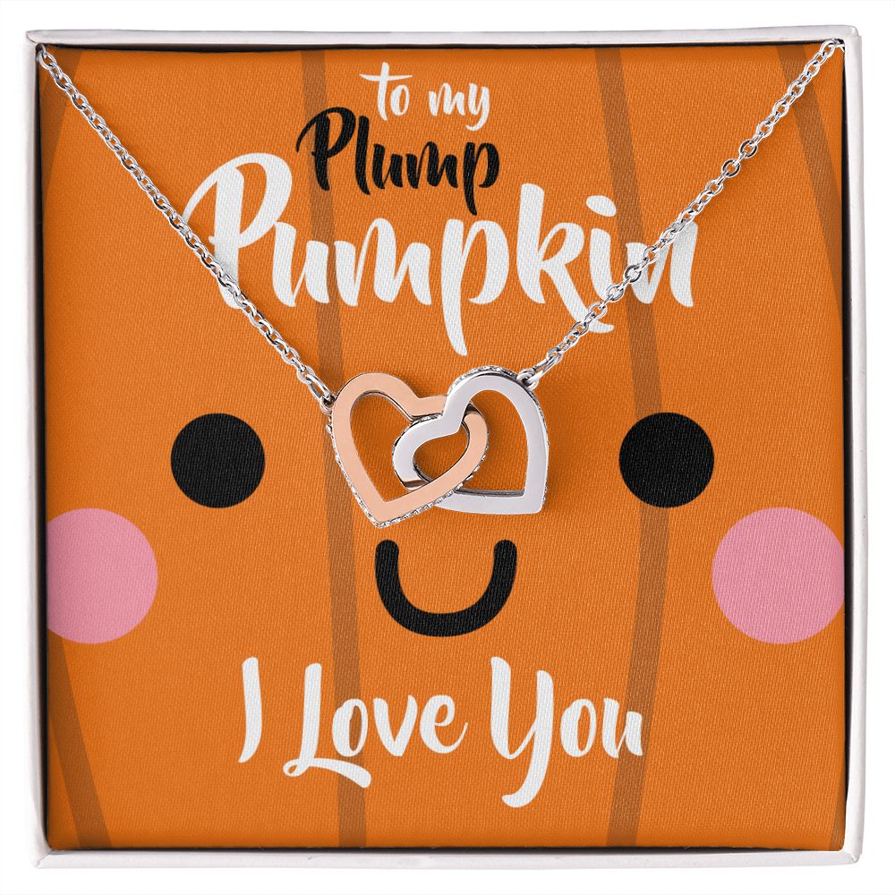 To My Plump Pumpkin, I Love You - Interlocking Hearts Necklace - JustFamilyThings