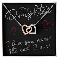 Load image into Gallery viewer, To My Daughter, I Love You More - Interlocking Hearts Necklace - JustFamilyThings
