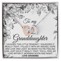 Load image into Gallery viewer, To Granddaughter From Grandma - Interlocking Hearts Necklace - JustFamilyThings
