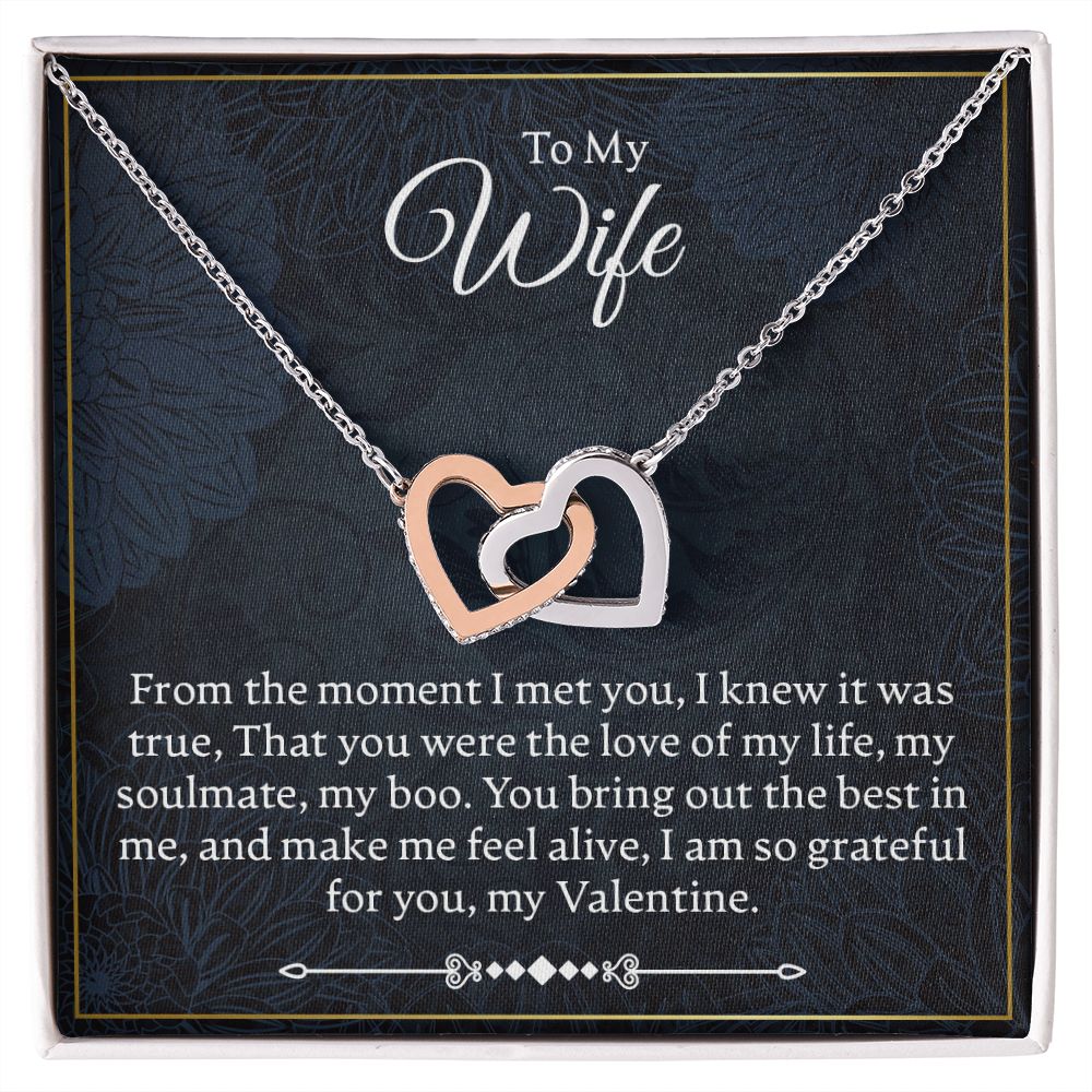 To My Wife - From The Moment I met you - Interlocking Hearts Necklace - JustFamilyThings