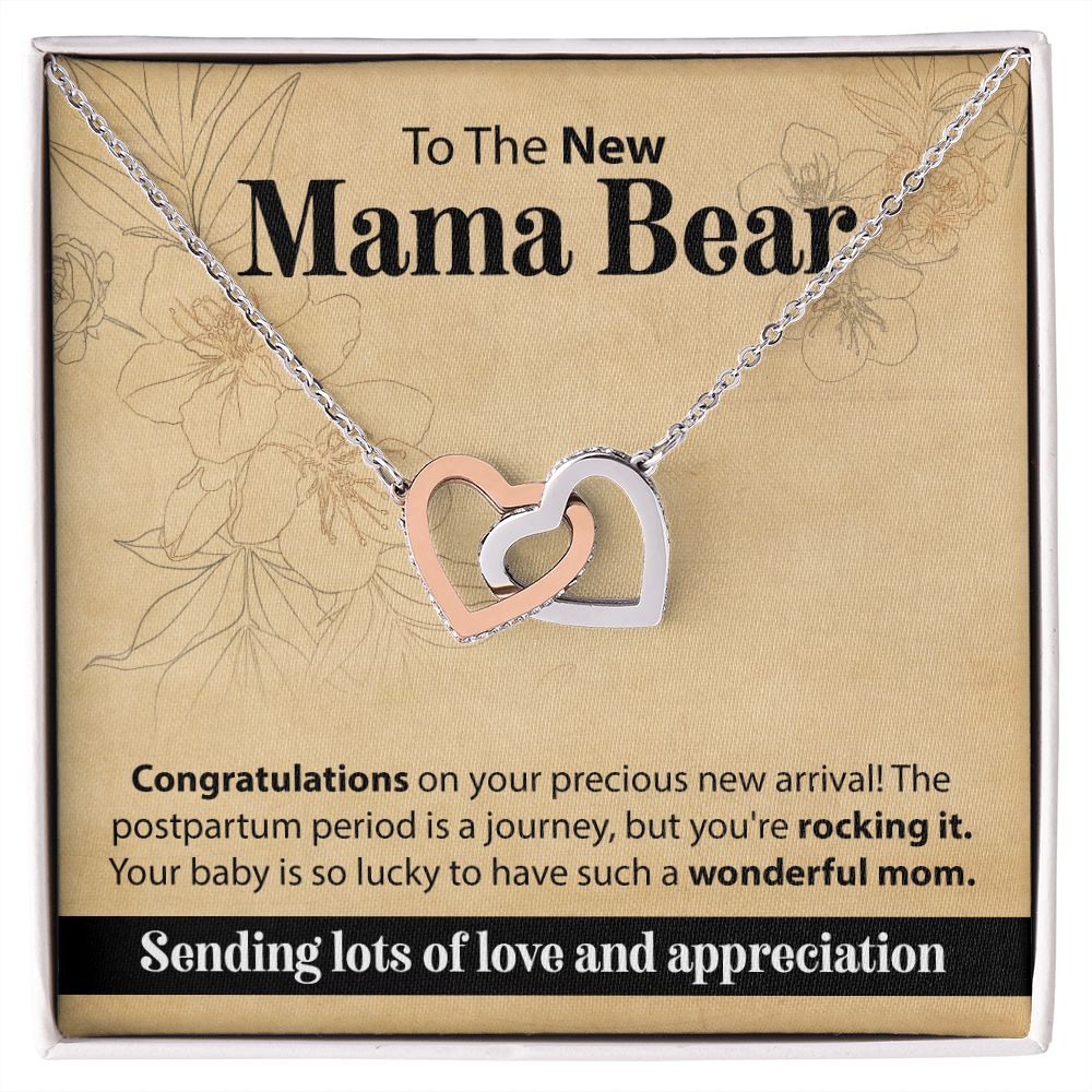 To The New Mama Bear - Interlocking Hearts Necklace