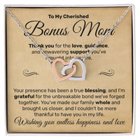Load image into Gallery viewer, To My Cherished Bonus Mom - Interlocking Hearts Necklace
