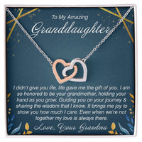 Load image into Gallery viewer, To My Amazing Granddaughter - Interlocking Hearts Necklace - JustFamilyThings
